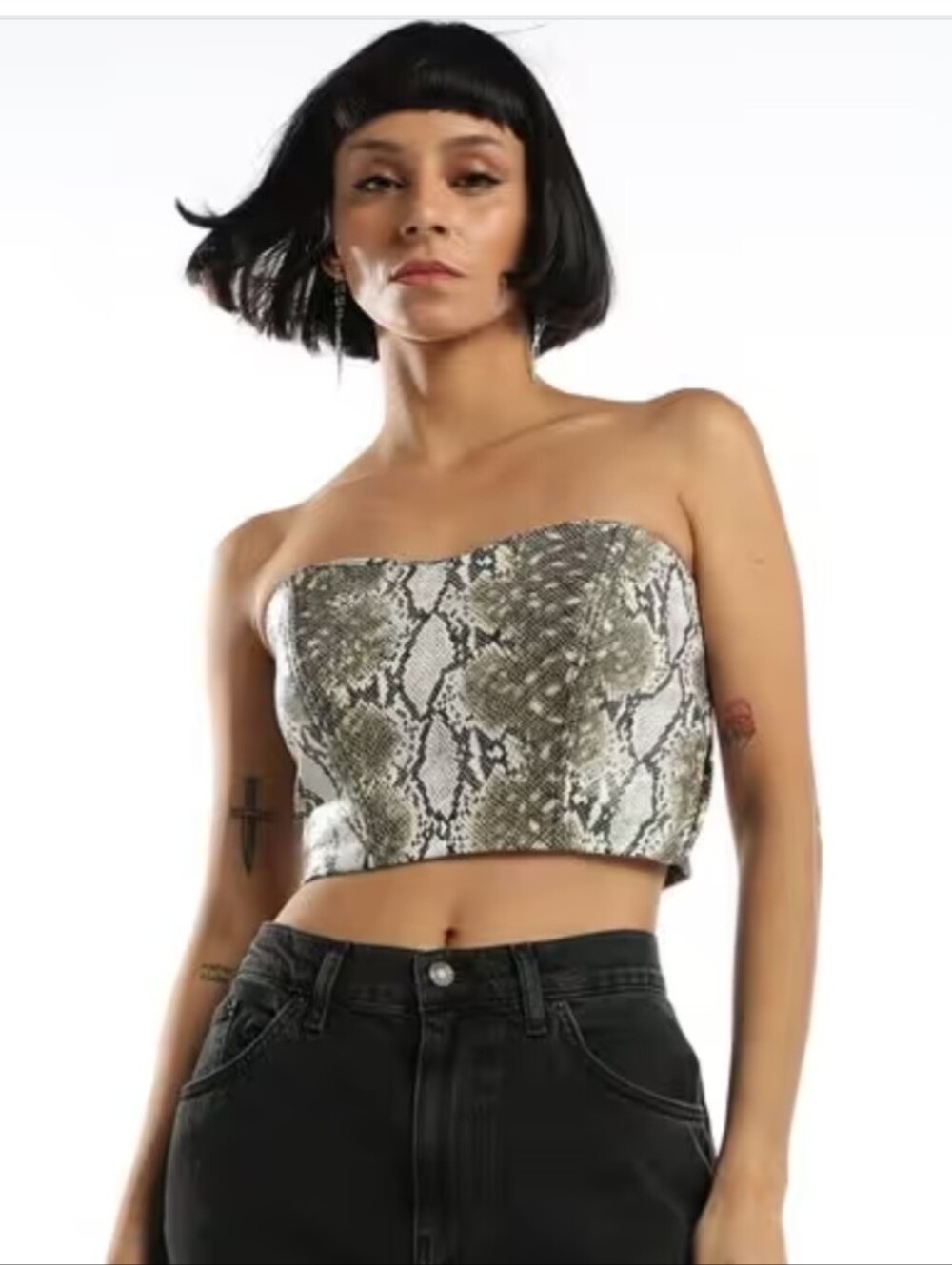 ASOS Design Reptilian Print Hour Glass Corset Top - NWOT
